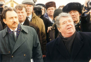 Сварка первого стыка газопровода «Россия — Турция», вместе с Ремом Вяхиревым. Краснодарский край, 3 февраля 2000 года