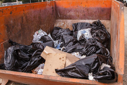 Собранный мусор вывозят в специально отведенное место