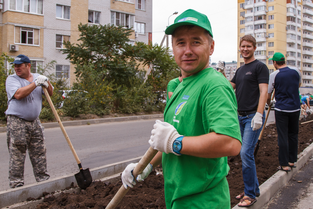 За работой