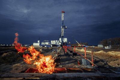 Разведочная скважина на Кармалиновском газоконденсатном месторождении. Ставропольский край