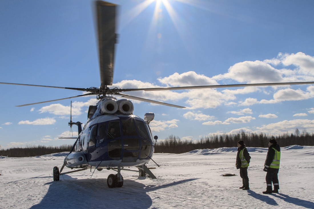 Вертолет —  одно из главных транспортных средств на Севере