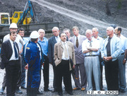 Посещение начальниками филиалов — участниками строительства «Голубого потока» площадки для возведения КС «Краснодарская», 2002 год