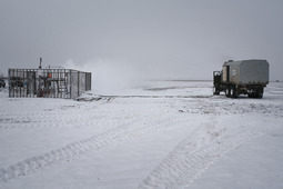 Паропередвижная установка на базе автомобиля КРАЗ.