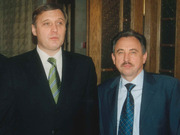 Во время ознакомления премьер-министра М. Касьянова с ходом строительства «Голубого потока», 2002 год